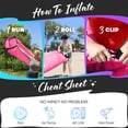 thumbnail image 3 of Nevlers Pink Inflatable Lounger with Travel Bag and Pockets, 3 of 9