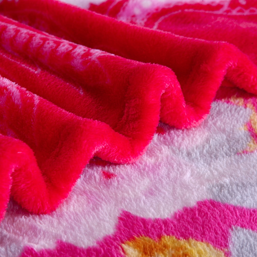 JML Lightweight Soft Plush Fleece Blanket for Bed Sofa,Beauty Pattern Printed 79"X81"