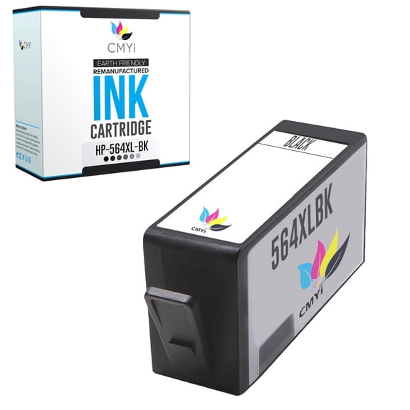 CMYi 564XL Black 1-Pack Ink Cartridge compatible for 564XL - PhotoSmart 5510 - B111a, 5511, 5511 - B111j, 5512, 5512 - B111a, 5514, 5514 - B111h, 5515, 5515 - B111a, 5515 - B111h (1 Black)