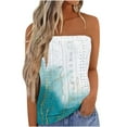 thumbnail image 1 of Chandails à Capuchon Oversize pour Femmes Chandail d'Été Décontracté Sans Manches Blouse Imprimée T-Shirt Sans Bretelles pour Femmes Chandail en Molleton Col Rond Grande Taille Hauts Multicolores, 1 of 5