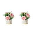 thumbnail image 2 of mmirethe Fake Peony Silk Hydrangea Flower Realistic Appearance Artificial Flowers With Vase Simulation Flower Set Low Maintenance rose pink 2Set, 2 of 6