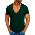 thumbnail image 7 of cocolona Mens Deep V Neck T-shirts Summer Casual Short Sleeve Tops Fashion Solid Color Loose Blouses, 7 of 7