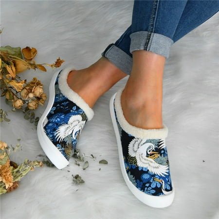

casual shoes women s canvas shoes vulcanize soft ladies autumn loafers flat shoes add velvet to keep warm slippers casual shoes