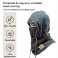 thumbnail image 2 of LNGOOR Winter Warm Unisex Hat and Gloves Set - Soft Polyester Drawstring Ear Warmer Face Mask  Cold Proof Fitted Knit Fabric  Machine Washable  Essential for Cycling  Outdoor  Fishing  Tr, 2 of 5