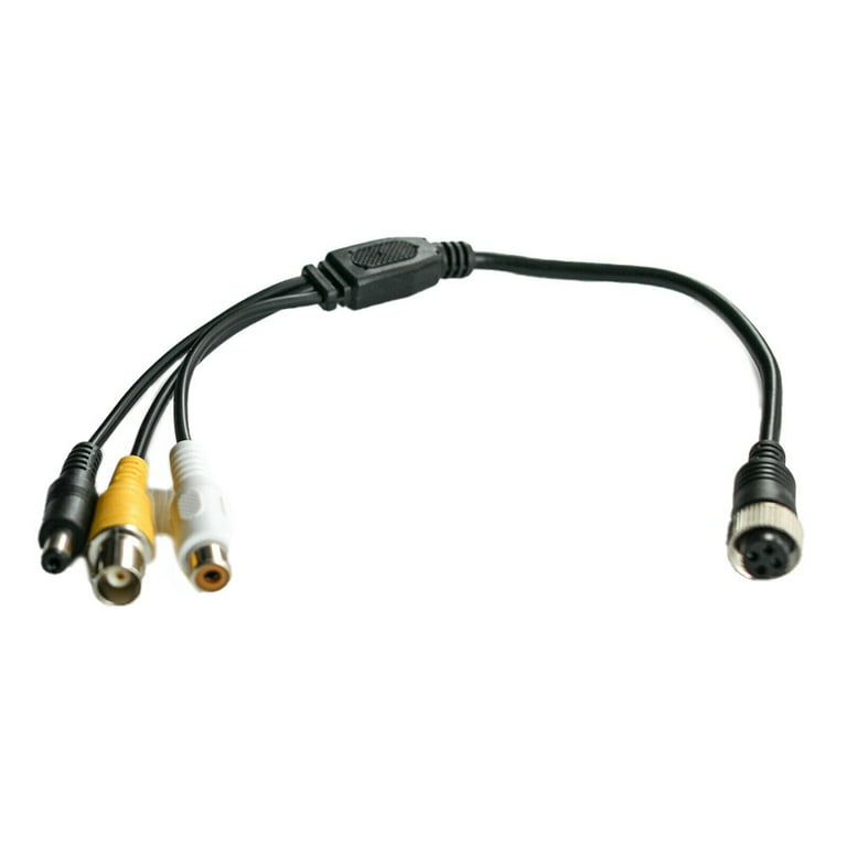 CCTV 4 PIN Aviation to BNC with Audio and DC Power Camera cable - Walmart.com
