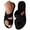 Black1, variant on Casual Style Mesh Toe-Loop Slide Sandals Non-slip Soft Sole Shoes Breathable Summer Footwear Red2 36
