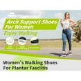 thumbnail image 3 of AOV GREEN LEAF Women's Walking Shoes with Arch Support Orthotic Sneakers for Plantar Fasciitis Tennis Running Shoes US 5.5-11, 3 of 12