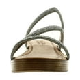thumbnail image 3 of Bella Vita Womens Suede Rhinestone Flatform Sandals, 3 of 3