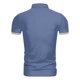 thumbnail image 5 of Men's Summer Solid Color T-shirt With A 3 Button Open Collar And Button Up Short Sleeved Top 4XL, 5 of 5