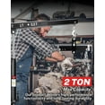 thumbnail image 2 of Lumiparty 2 Ton Folding Engine Hoist with Lever, 4400LB Hydraulic Cherry Picker Hoist Lift, Shop Crane with 6 Casters, Telescopic Boom for Lifting Motors, for Garage, Workshop and Repair, Black, 2 of 6