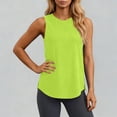 thumbnail image 6 of Qiopertar UPF 50+ Sun Protection Tank Tops for Women Sleeveless Activewear Tops Breathable Moisture Wicking Workout Yoga Casual Comfy Crew Neck High Low Hem, Yellow L, 6 of 7