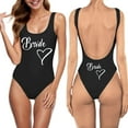 thumbnail image 1 of MKLEKYY Traje De Baño Mujer Women Fashion Letter Print Piece Swimsuit Sexy Bikini Swimwear Bathing Sleeveless Backless Swimsuit 1493, 1 of 4