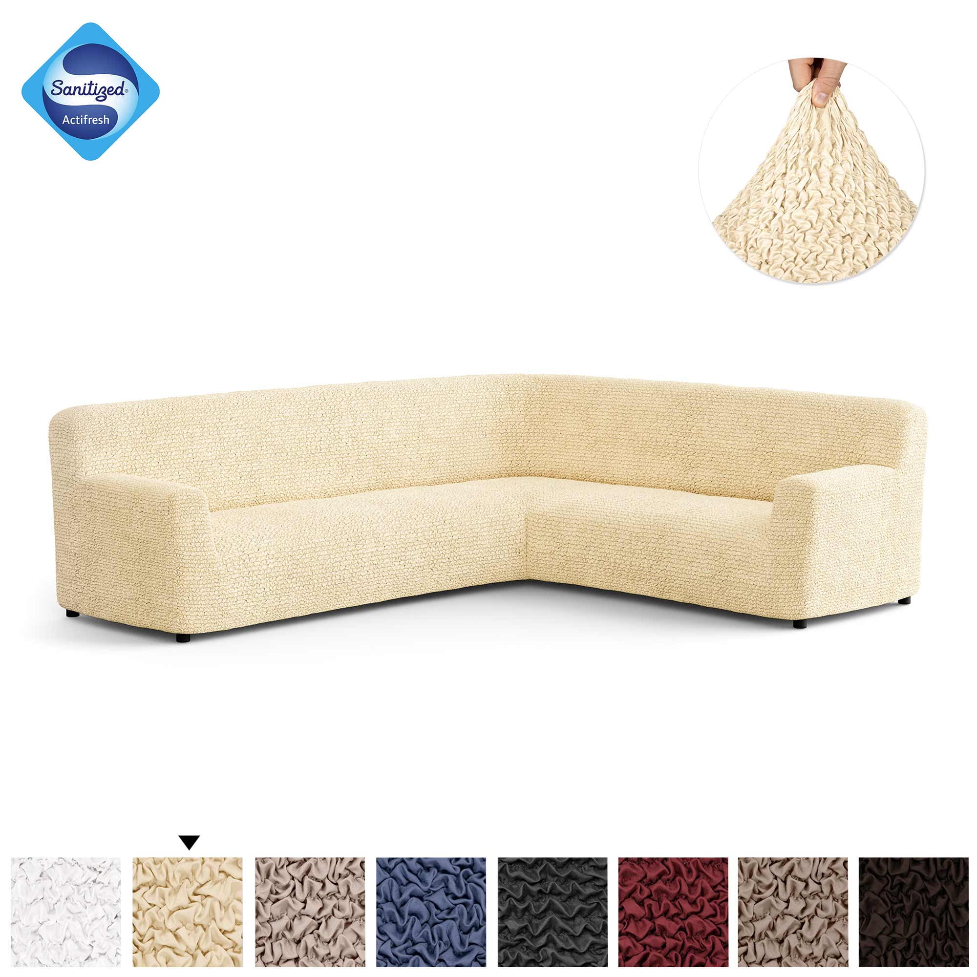 Paulato by Ga.i.co. Corner Couch Cover Stretch Sectional Sofa Slipcover