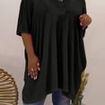 thumbnail image 6 of Guciheaven Plus Size Womens V-Neck Tunic Tops Party Short Sleeve Casual Loose Lace T Shirt, 6 of 15