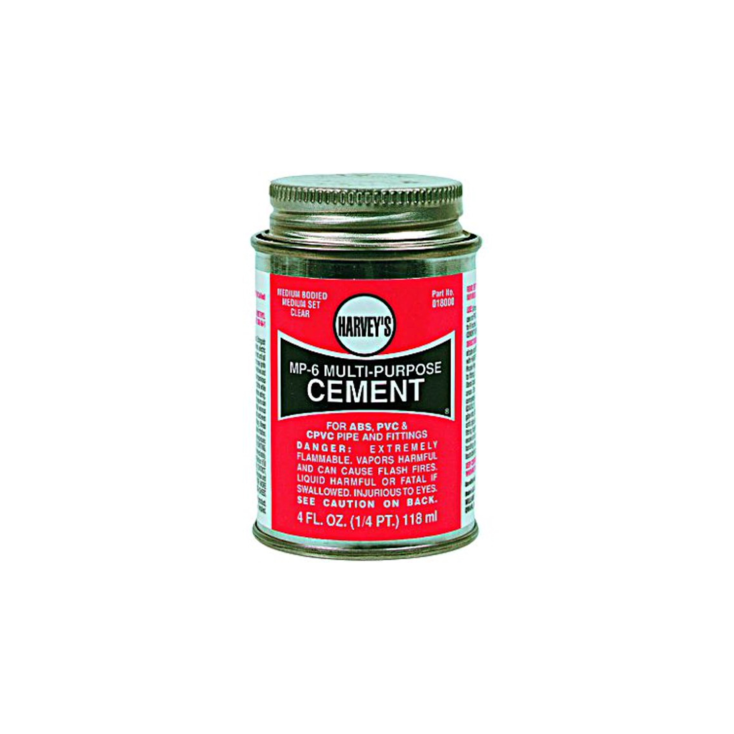 Harvey Clear Solvent Cement For ABS/CPVC/PVC 4 oz.