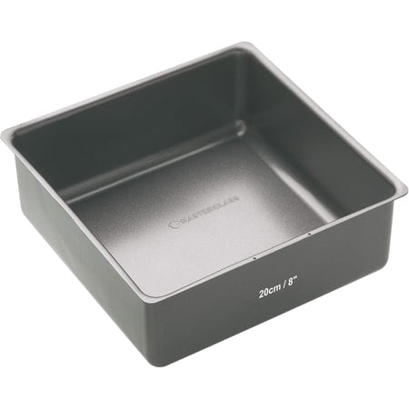20 cm Deep Cake Tin with PFOA Non Stick and Loose Bottom, 1 mm Carbon Steel, 9 Inch Square Pan