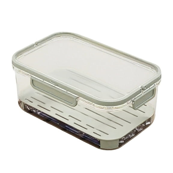 Outdoor Ice Preservation Box - Leakproof Food Container with Ice Pack & Handle, for Camping, Picnics & Travel, Clear Fresh Food Saver with Drainage