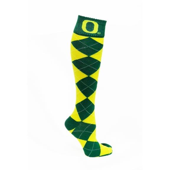 Oregon Ducks Argyle Dress Green/yellow Sock - Donegal Bay - Unisex - One Size - Mid-Calf