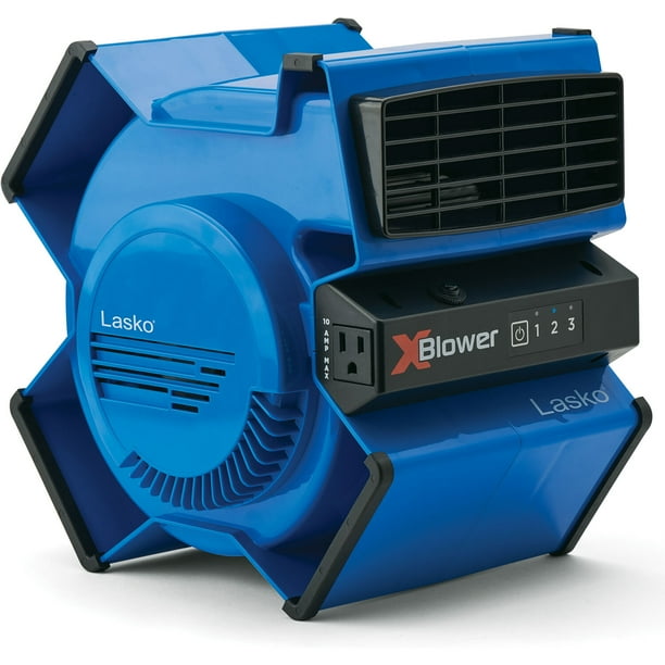 6-Position Utility Blower Floor Fan with Outlet, X12905, Blue - Walmart.com