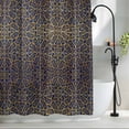 thumbnail image 2 of Vintage Brown Small Stall Shower Curtain, Waterproof Shower Curtains for Bathroom, Retro Abstract Mediterranean Style Art Washable Fabric Bath Curtain for Bathtub Decoration with Hooks 36x72 Inches, 2 of 9