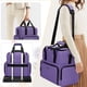 thumbnail image 5 of Bolsa de maquillaje de viaje BAFASO de 2 capas con 3 bolsas de nailon morado, 5 of 7