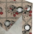 thumbnail image 4 of Ambesonne Grommet Curtain, , 50"x72", Ecru Taupe Grey and Scarlet, 4 of 5