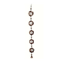 LYCAQL Rain Chain 42.52 Inch Metal Hanging Rain Chains for Gutters Rotating Rain Catcher Chain with Bell Retro Wind Chimes for Garden Decorations