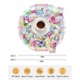 thumbnail image 6 of 15 Inch Round Placemats Set of 6, Happy Easter Non Slip Heat Insulation PP Table Mats, Spring Flower Pastoral Butterfly Colorful Stripes Washable Place Mats for Kitchen Dining Party Table Decor, 6 of 7