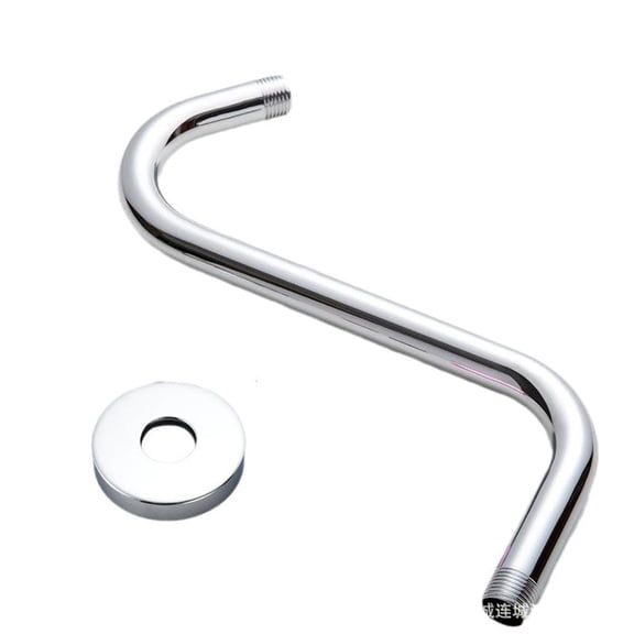 SDFGTstore 10inch S Shape Shower Head Risers Pipe High Rise Gooseneck Designs Shower Head Extension for Enhances Shower Experience