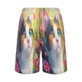 thumbnail image 2 of Relaxed fit printed pajama bottoms, sizes S to XXL Cute Calico Cat, 2 of 7