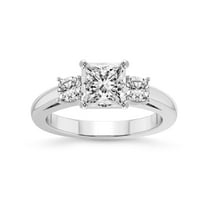 5 Carat IGI Certified Princess Shape Lab Grown Diamond Engagement Ring | 14K White Gold |Jia Secret Double Halo Eternity Diamond Ring | FG-VS1-VS2 Quality Friendly Diamonds