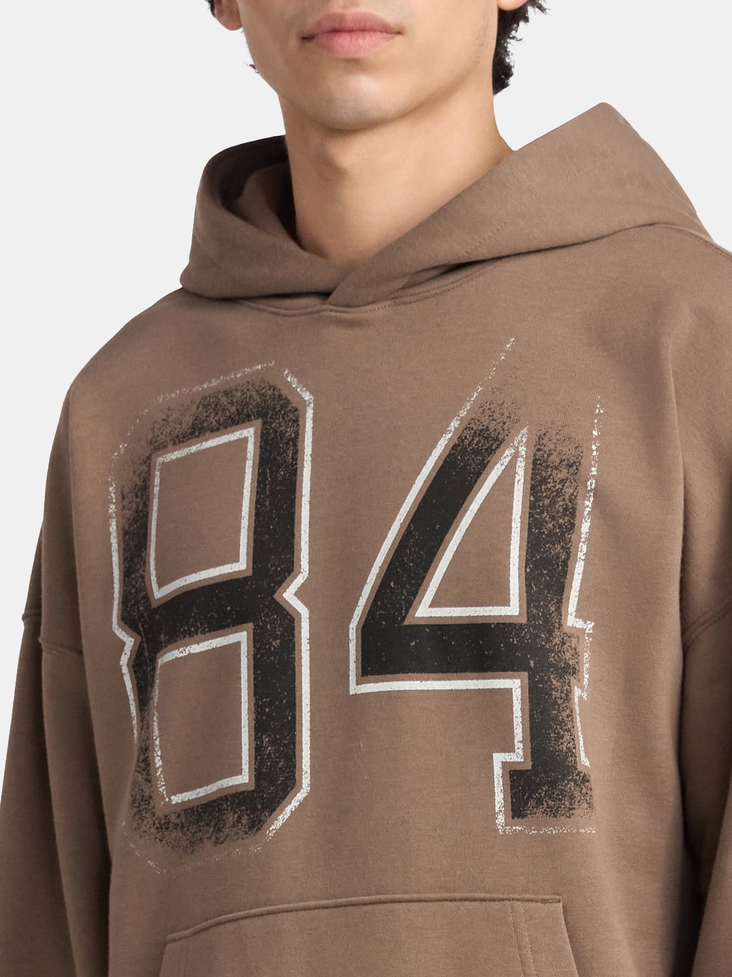 No Boundaries Varsity Hoodie with Long Sleeves, Men's & Big Men's