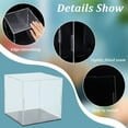 thumbnail image 6 of 1Set Transparent Acrylic Display Boxes Dust-Proof Cases with Black Base and 4Pcs Plastic Rings for Models Building Blocks Doll Display Holders Clear, 6 of 6