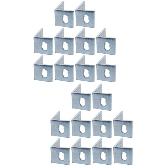 Worgeous 20 Pcs Right Angle L-shaped Brackets Corner Braces L-shaped Bracket Metal L Brackets for Shelves