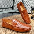 thumbnail image 4 of Men's Casual Loafers Slip On Leather Shoes Lightweight Driving Shoes Moccasins Classic Penny Loafer Flats Boat Shoes Big Size, 4 of 10