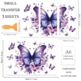thumbnail image 2 of 3 Sheets 3 Styles PVC Waterproof Decorative Stickers Self for Decoration Butterfly 300x150mm 1 sheet/style, 2 of 7