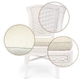 thumbnail image 3 of SK New Interiors Alexa Dining Side Chair White Color Natural Rattan Wicker Handmade Design with Cushion, 3 of 8