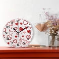 thumbnail image 2 of Dreamtimes Valentine's Day Heart Wall Clock, 10 Inch Silent Non Ticking Round Clock Oil Painting Clock Easy to Read Clock for Living Room Bedroom Bathroom Home Decor, 2 of 7
