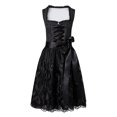 thumbnail image 3 of Women's German Dirndl Dress Oktoberfest Carnival Bavarian(Black,XL), 3 of 4
