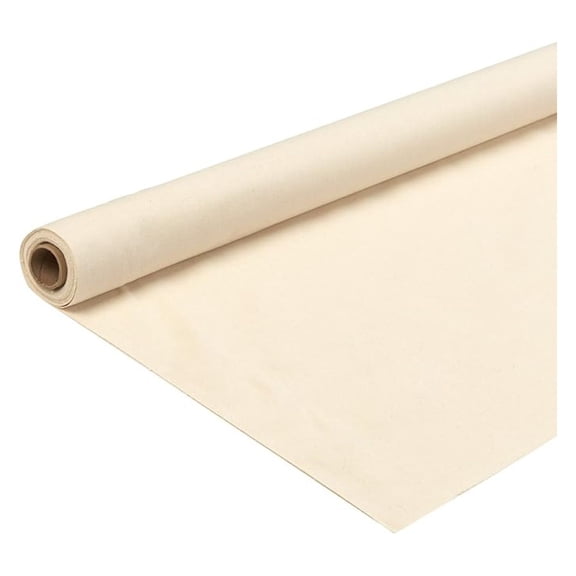 Fine Arts Unprimed Cotton Canvas Roll 6 yds x 62", 7oz - Smooth Double Canvas for Painting, Art Projects, School & Home Use
