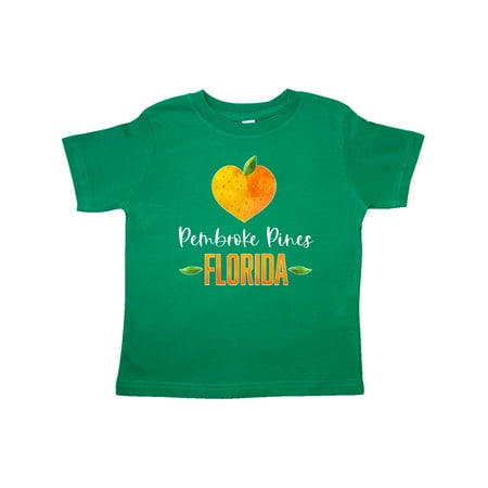 

Inktastic Pembroke Pines Florida Orange in Heart Gift Toddler Boy or Toddler Girl T-Shirt