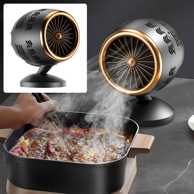 SDNall Portable Mini Desktop Range Hood Height and Angle Adjustment Low Noise Easy To Clean Range Hood Kitchen Gadget Suitable for Indoor Barbecue and Hot Pot