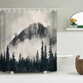thumbnail image 3 of Nature Mist Forest Landscape Shower Curtain 3D Printing Waterproof Fabric Bathroom Curtains Bath Screen with, 3 of 6