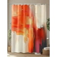 thumbnail image 4 of Abstract Color Block Shower Curtain Set ，Waterproof Fabric Shower Curtains Orange Block Gradient White Modern Shower Curtains for Bathroom,Bathroom Decor 60"x72", 4 of 6