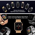 thumbnail image 4 of LGSY Metal Bands Compatible with Apple Watch Band 49mm Women Men Stainless Steel Strap for iWatch Ultra Rose Gold/White, 4 of 8