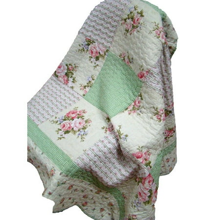 Textiles Plus Inc. Quilted Spring Throw Blanket