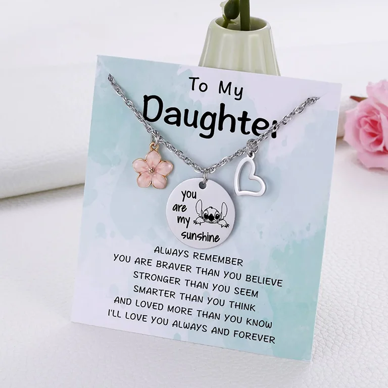 Stitch Gift You are My Sunshine Necklace Greeting Card Stitch