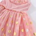 thumbnail image 6 of Gyratedream Toddler Girl's Cute Spaghetti Strap Cami Dress Polka Dots Shirred Mesh A Line Party Tutu Dress Baby Kids Summer Ruffle Princess Dress for 0-6 Years, 6 of 8