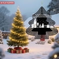 thumbnail image 4 of Stylish Metal Hanging Christmas Tree Wind Spinner - Festive Landmark Silhouettes & Layered Circle Design for Garden Decor, 4 of 7