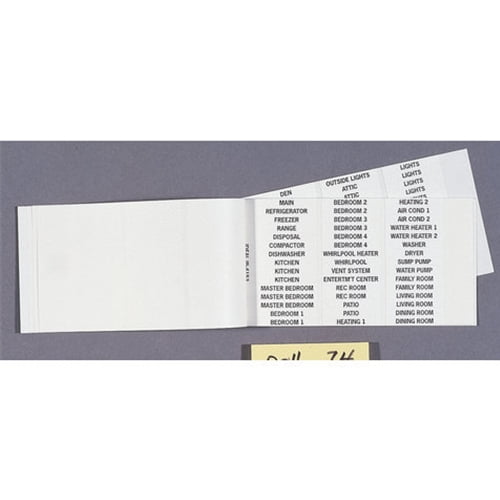 Ideal 44-154 Wire Marker BookAssorted Load Center Legends